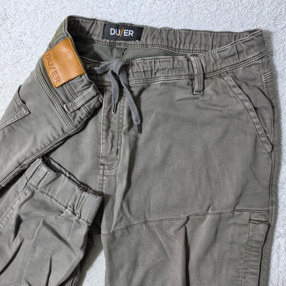 DU/ER‎ Joggers Mens 36/29 Olive Grey Stretch No Sweat Relaxed Taper N2X